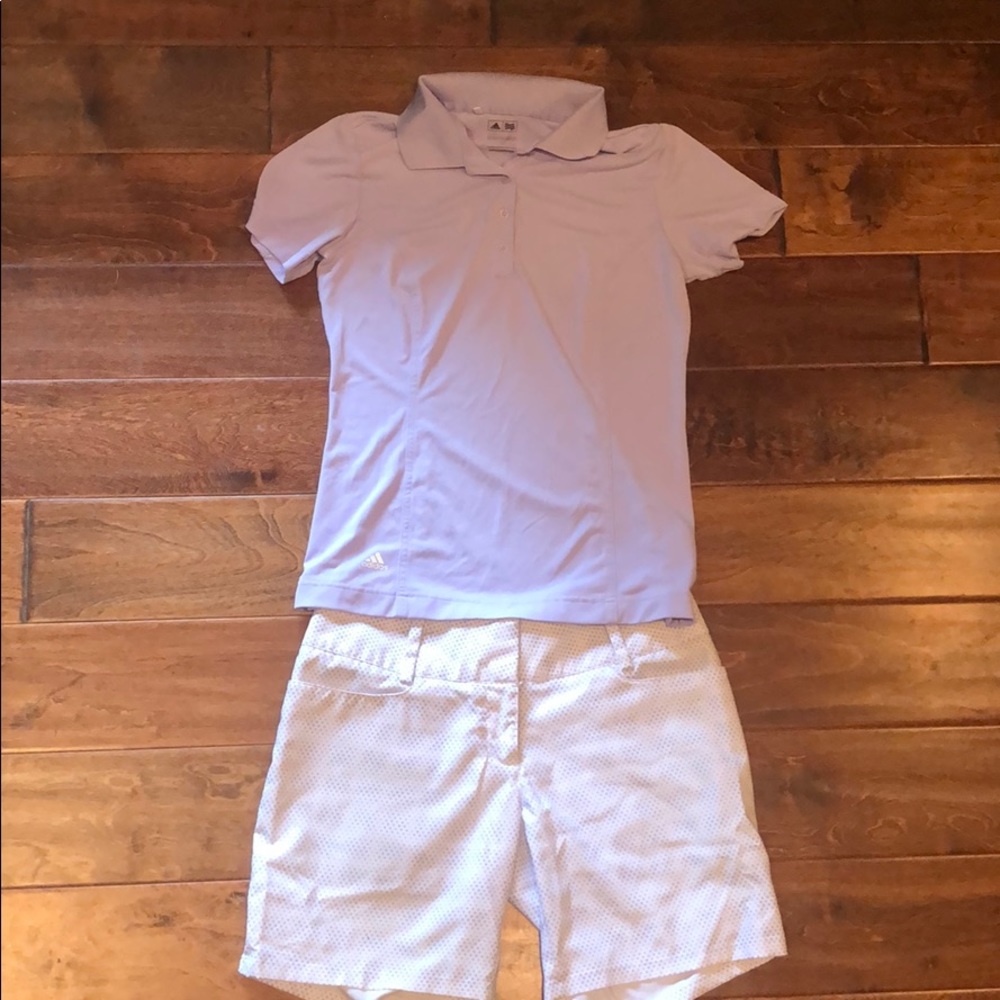Adidas Golf Shirt and Shorts Bundle!! (Lavender)